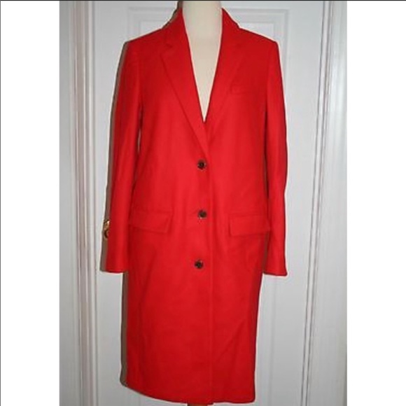 Melton wool topcoat sz 6 beautiful red worn once!